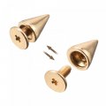 Uxcell 7x9mm Screw Back Stud Rivets Spikes Zinc Alloy For Diy Gold Tone 50 Sets