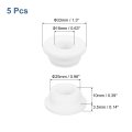 5pcs Rubber Grommets 1 25mm Drill Hole 5 8 16mm Id Top Hat Grommet White Silicone Plug Gasket For Wiring Automotive