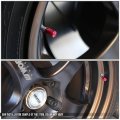 Auto Dynasty Universal Hexagon Style Aluminum Tire Rim Valve Air Port Dust Cover Stem Caps Pack Of 4 Black Chrome