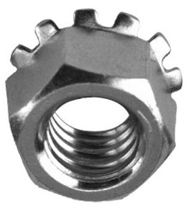 Keps K Lock Nuts 18 Stainless Steel 3 8 In 24 Fine Thread Hex Nut With Conical External Tooth Washer Silver 100 Pack