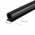 Uxcell T-slot Mount Window Weatherstrip Seal 7mm Bulb Bubble For 5mm Slot 1 Meter Long Black