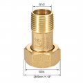 Uxcell Brass Pipe Fitting Hex Nipple G1 2 Male X G3 4 Female Thread Connector Water Meter Coupling 48mm Length