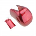Teamwill Abs Red Carbon Fiber Car Gear Shift Knob Cover Trim Fit For Automatic Transmission Honda Civic Sedan 2016 2017 2018 