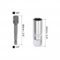 Uxcell 16mm Spark Plug Socket Set 3 8 Drive 6 Point Deep Thin Wall With Hex Shank Power Drill Adapter