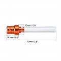 3pcs Breather Hose Gas Fuel Tank Cap 2 Way Vent Tube For Dirt Bike Motorized Bicycle Orange