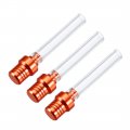 3pcs Breather Hose Gas Fuel Tank Cap 2 Way Vent Tube For Dirt Bike Motorized Bicycle Orange