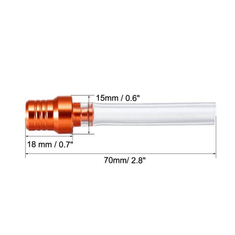 3pcs Breather Hose Gas Fuel Tank Cap 2 Way Vent Tube For Dirt Bike Motorized Bicycle Orange