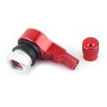 90 Degree Angled Tire Valve Caps Stems Cover Adapter For Car Motorcycle Bike Scooter Red 