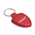 Chrysler Logo Soft Real Red Leather Shield Style Key Chain Genuine Modern Keychain 2 25 In X 1 75 Model 306