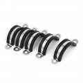 Uxcell 32mm Epdm Rubber Lined 304 Stainless Steel U Clip Wire Hose Pipe Clamps 5 Pcs