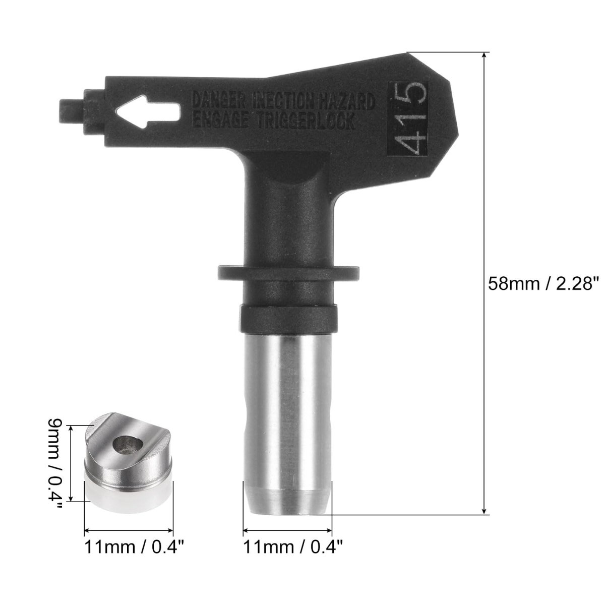 Reversible Spray Tips For Airlesser 415 Paint Spray Nozzle Sprayer Machine Parts Home Garden Building Fences Blacble Spray Tips