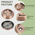 Round Recessed Pull 3 Stainless Steel Door Handle Concealed Brushed Handles Cabinet Hidden Knob With Double Rings For Various