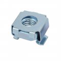 Uxcell 15pcs M8 65mn Spring Steel Captive Cage Nut Silver Tone For Server Shelf Cabinet