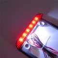 Httmt Mt294-003- Motorcycle Black 7 X 4 Flat License Plate Frame Bracket Tag Holder W 3 Led Bar Compatible With Universal Suzuk