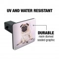 Pug Puppy Dog With Angel Wings Pink Tow Trailer Hitch Cover Plug Insert