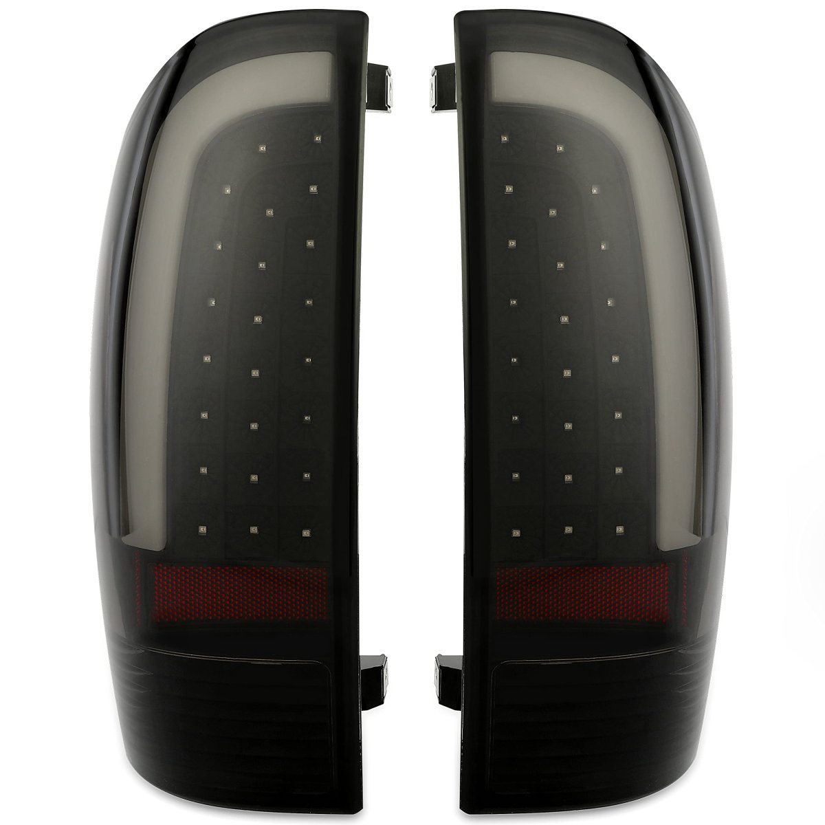 Led Tail Lights Pair For 2005 To 2015 Toyota Tacoma Base Pre Runner X Smoke Lens Black Housing C Type Tube Rear Brake Lamps