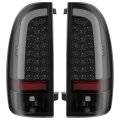 Led Tail Lights Pair For 2005 To 2015 Toyota Tacoma Base Pre Runner X Smoke Lens Black Housing C Type Tube Rear Brake Lamps