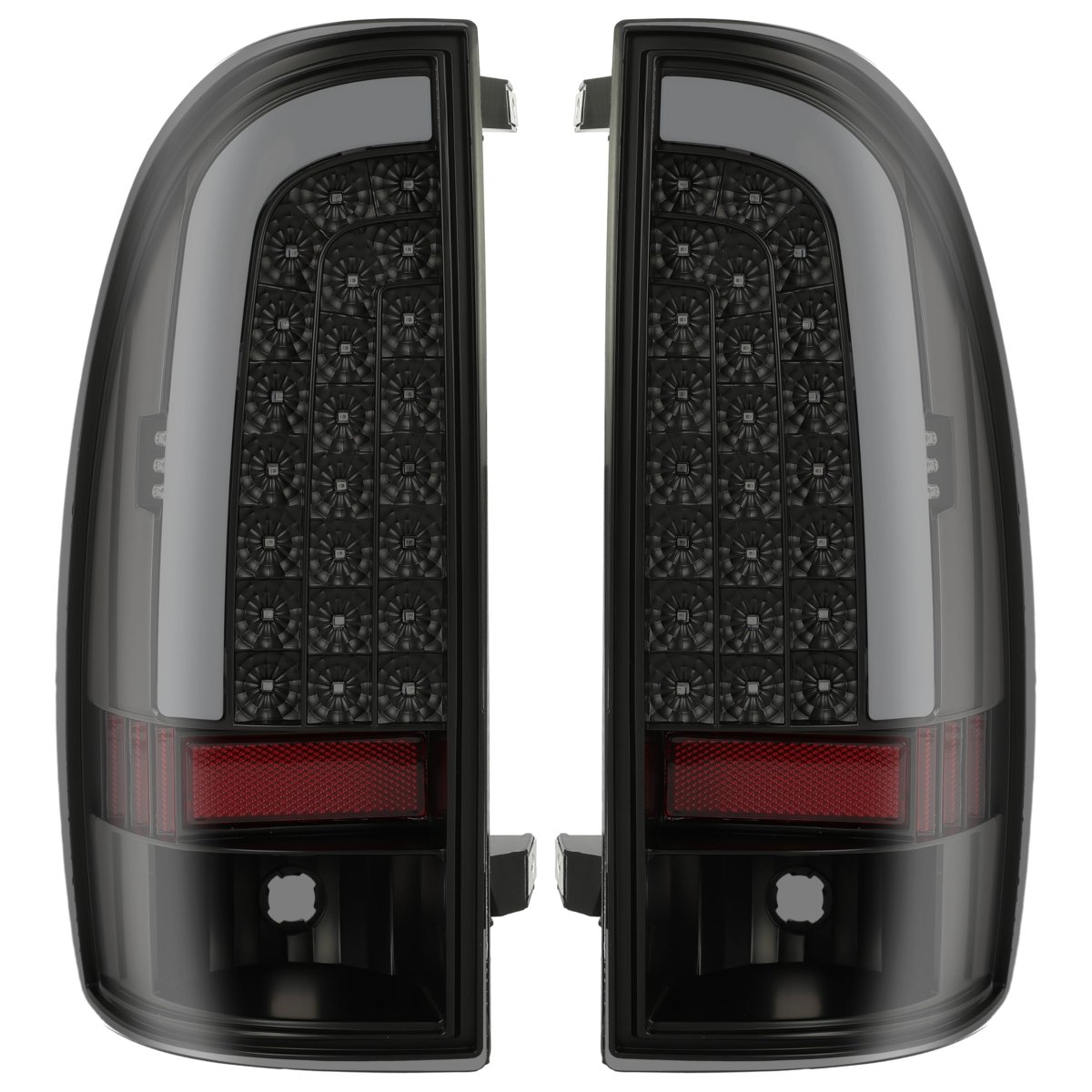 Led Tail Lights Pair For 2005 To 2015 Toyota Tacoma Base Pre Runner X Smoke Lens Black Housing C Type Tube Rear Brake Lamps