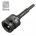 Uxcell 1 2 Drive X H5 5mm Impact Hex Bit Socket Metric 3 Length Cr-mo Steel With O-ring And Dowel Pin