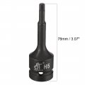 Uxcell 1 2 Drive X H5 5mm Impact Hex Bit Socket Metric 3 Length Cr-mo Steel With O-ring And Dowel Pin