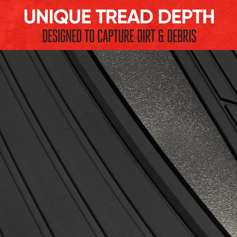 Motor Trend Chrometech Car Floor Mats Full Set Durable Rubber For Cars With Two Tone Accent All Weather Interior Protection
