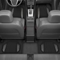 Motor Trend Chrometech Car Floor Mats Full Set Durable Rubber For Cars With Two Tone Accent All Weather Interior Protection