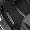 Motor Trend Chrometech Car Floor Mats Full Set Durable Rubber For Cars With Two Tone Accent All Weather Interior Protection