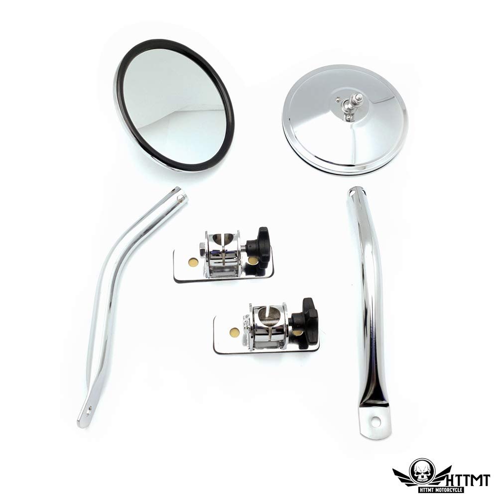 Smt- Mirror Relocation Pair For Wrangler Tj Jk 1997-17 Black Quick Release Chrome