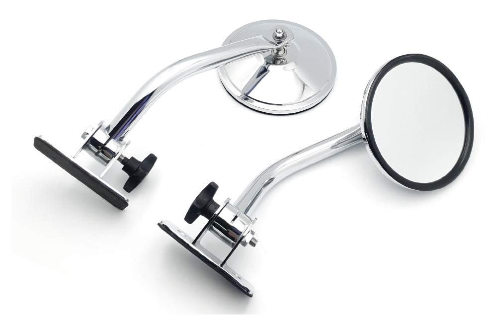 Smt- Mirror Relocation Pair For Wrangler Tj Jk 1997-17 Black Quick Release Chrome