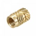 Uxcell Knurled Insert Nuts 60pcs M5 X 10mm L 7mm Od 3d Printing Brass Female Threadeds Heat Set Insert Embedment Nut