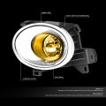 Front Bumper Driving Fog Lights With Switch Wiring Harness Bezel Compatible Nissan Pathfinder 13-16 Driver And Passenger Side
