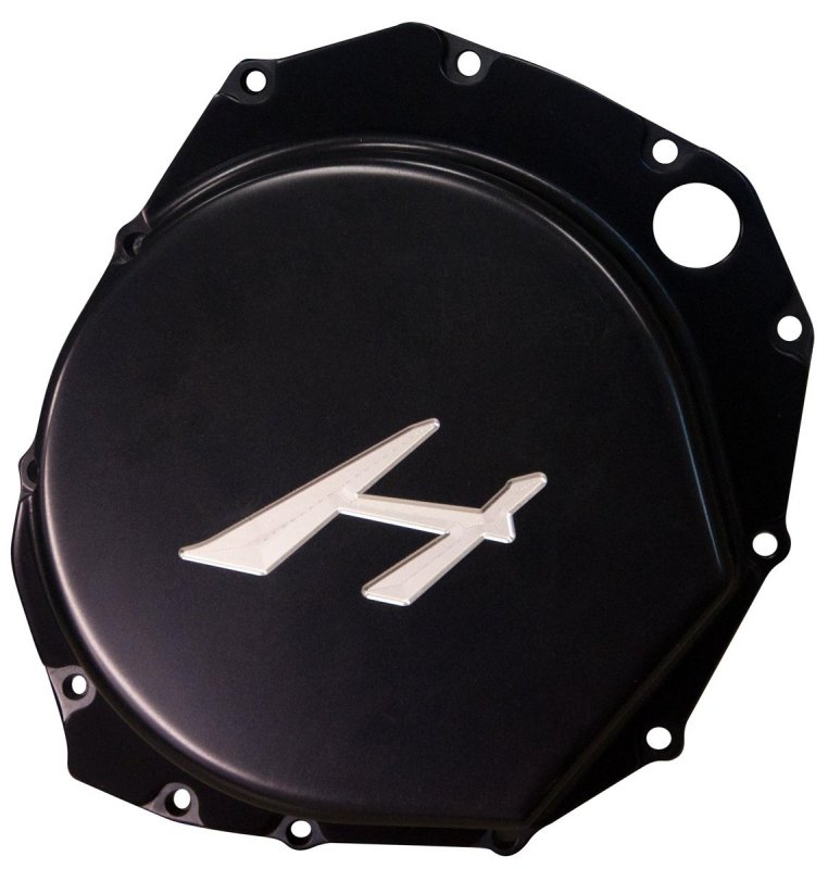 Yana Shiki A4309abh Black Solid Flat Style With H Engraved Clutch Cover For Suzuki Gsx 1300r Hayabusa B-king