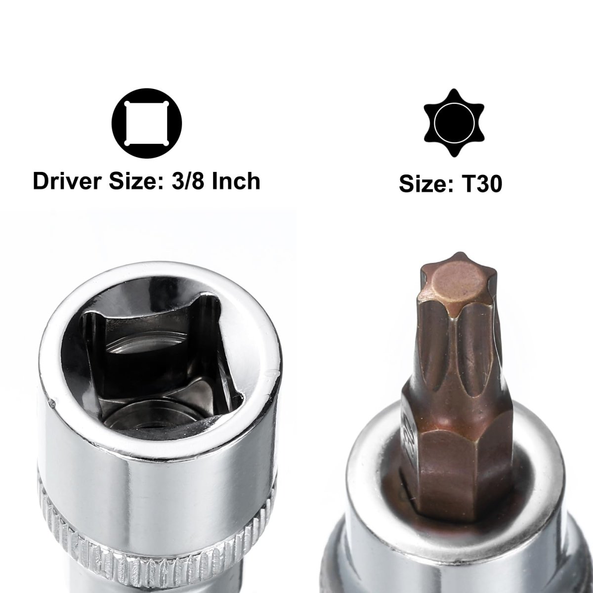 4pcs 3 8 Drive X T30 Torx Bit Socket S2 Steel Bits Cr-v Sockets 48mm Length Use With Ratchet Wrench Slide Bar Extension Rod
