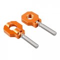 Nicecnc Orange Rear Axle Blocks Chain Adjuster Compatible With Ktm 85 Sx 2003-2014 125-530 Sx-f Xc Xc-f 2000-2012 Exc Exc-f