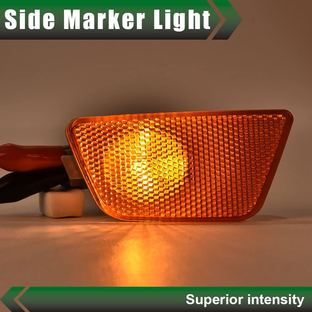 Front Bumper Side Marker Lights For Chevy Cruze 2011 2016 Driver And Passenger Amber Lens Chrome Housing Gm2551198 Gm2550198