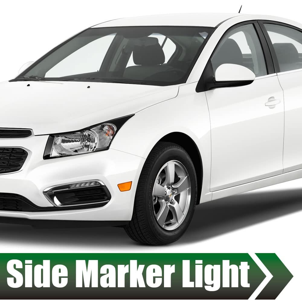 Front Bumper Side Marker Lights For Chevy Cruze 2011 2016 Driver And Passenger Amber Lens Chrome Housing Gm2551198 Gm2550198