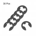 Uxcell E-clip Circlip 9mm External Retaining Shaft Snap Ring Carbon Steel Black 30pcs