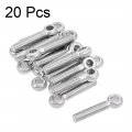 Uxcell M10 X 50mm 304 Stainless Steel Machine Shoulder Lift Eye Bolt Rigging 20pcs