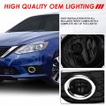 Auto Dynasty Pair Of Oe Style Smoked Lens Bumper Driving Fog Light Lamps W Bezel Cover Switch For Sentra 16-19