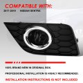 Auto Dynasty Pair Of Oe Style Smoked Lens Bumper Driving Fog Light Lamps W Bezel Cover Switch Compatible With Sentra 16-19