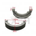 Xkh- Brake Shoe Compatible With Kawasaki En500a Vulcan Klf220 Bayou -k706 B077vmfbs2