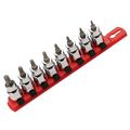 Wiha 76395 Torx 3 8-inch Socket Set On Rail 8 Piece 