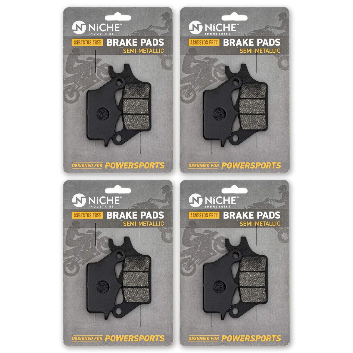 Niche Brake Pad Set For Kawasaki Z125 Pro 43082-0134 Front Semi-metallic 4 Pack