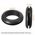 Uxcell Wire Protector Oil Resistant Armature Rubber Grommet 20mm Inner Dia 200pcs Black