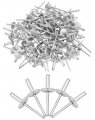 Qwork Large Flange Blind Rivets 500 Pcs Rivet 8 Diameter 3 16 X 5