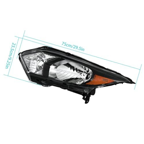 Headlight Assembly Replacement For Honda Hrv 2016 2017 2018 Driver Side Halogen Housing Black Part Number 33150t7sa01