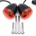 Httmt- Black Rear Turn Signal Light Indicator For H-d Xl883 1200 Flsb Fxst Flde Flhc