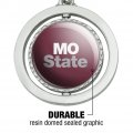Graphics More Missouri State University Primary Logo Keychain Spinning Round Chrome Plated Metal