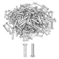 150 Pcs Brazier Head Solid Aluminum Rivets M3 Dia X 14mm Length Round Boat For Repairing Boats Machinery Aircraft Automobile 