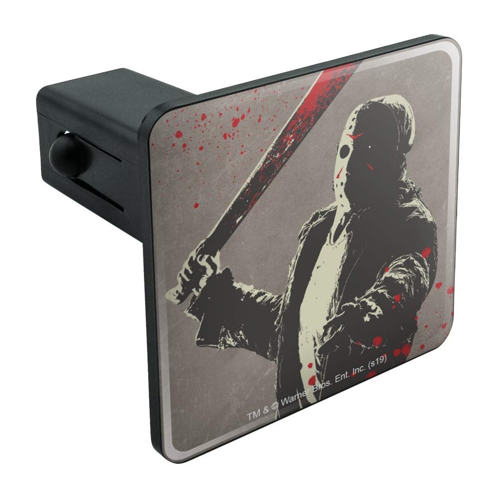 Friday The 13th Jason Character Tow Trailer Hitch Cover Plug Insert For 1 25 In Receivers Black Abs Plastic Officially Licensed